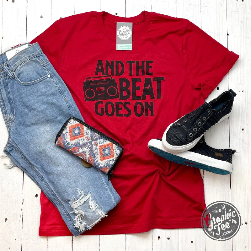 The Beat Goes On Red Short Sleeve Tee