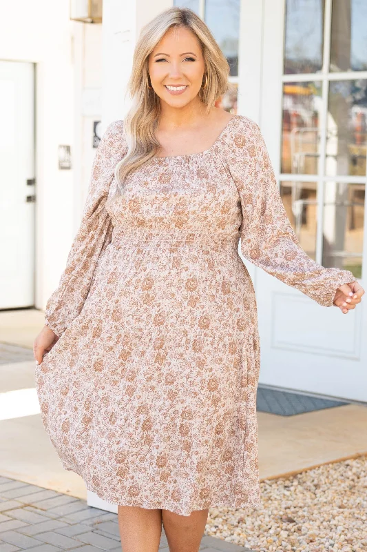 Sunrise Avenue Dress, Taupe