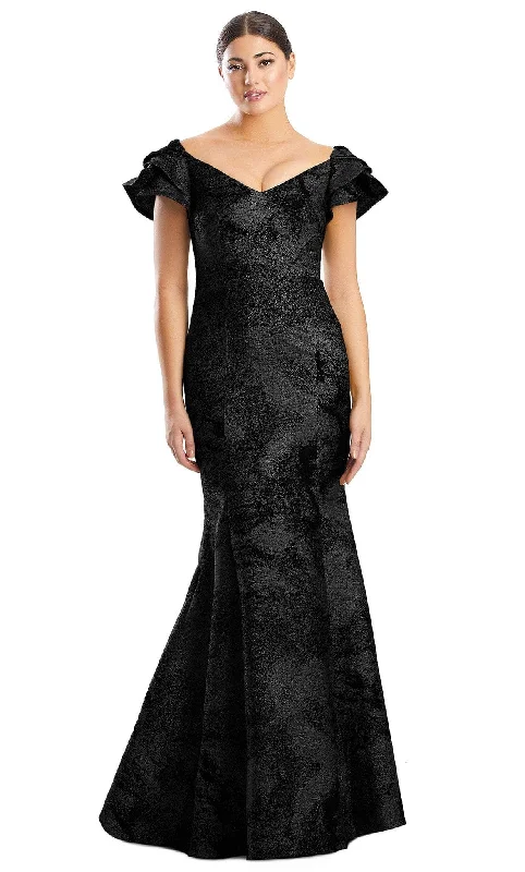 Alexander by Daymor 1775S23 - Layered Sleeve Trumpet Long Gown