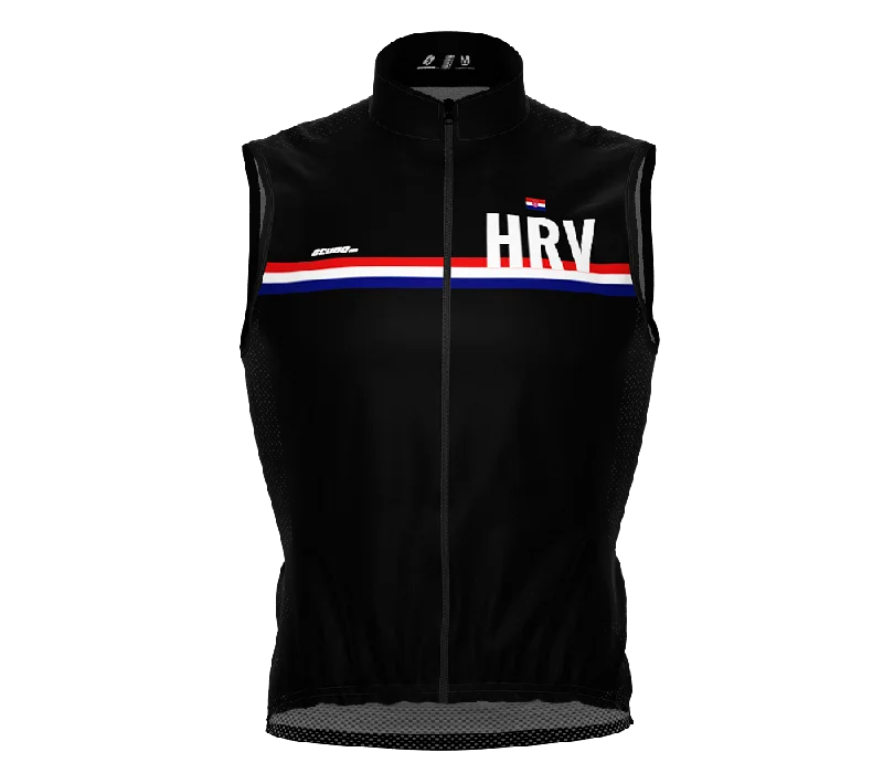 Wind Breaker Cycling Running Sports Vest Croatia Country Code for Men And Women