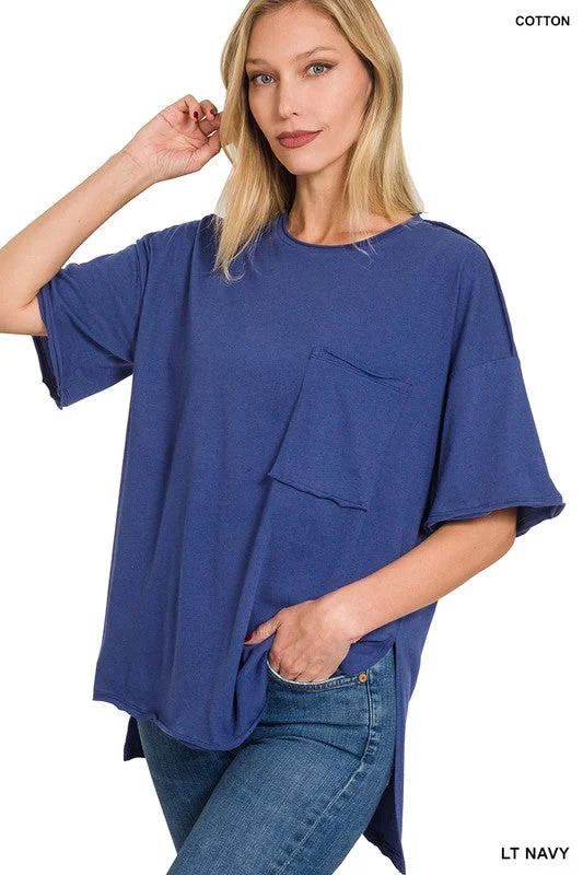 ROW EDGE HI-LOW HEM BOX TOP