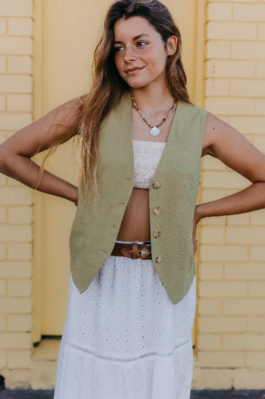 Olive Vest - Green