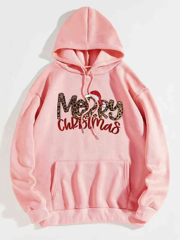 TastyHottie - MERRY CHRISTMAS Graphic Drawstring Hoodie