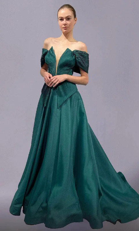 MNM Couture 2687 - Off Shoulder Taffeta Gown