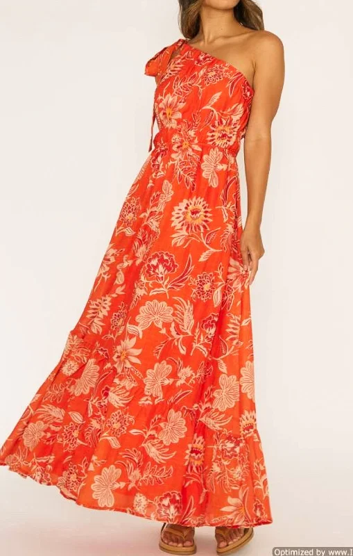 Barcelona One Shoulder Maxi Dress