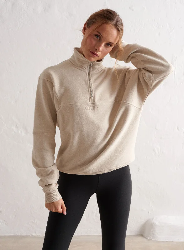 Cafè Au Lait Logo Sweat Half Zip