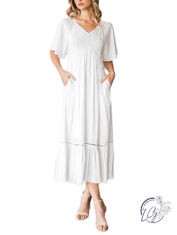 Blissful Breeze V-Neck Midi Dress