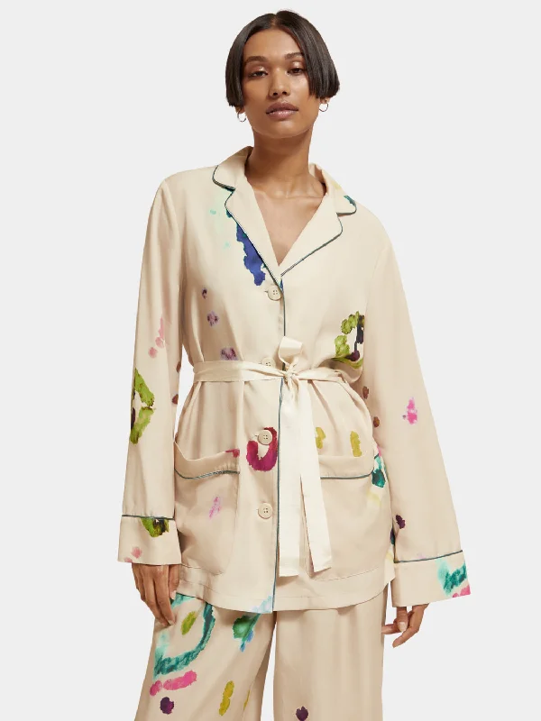 Printed pyjama blazer