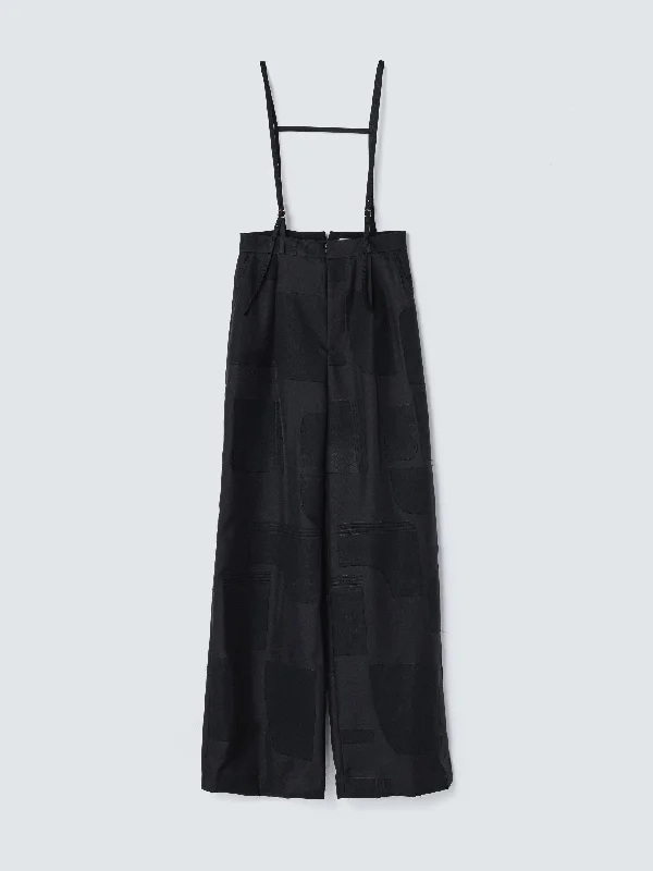 BONDING SUSPENDER PANTS BLACK