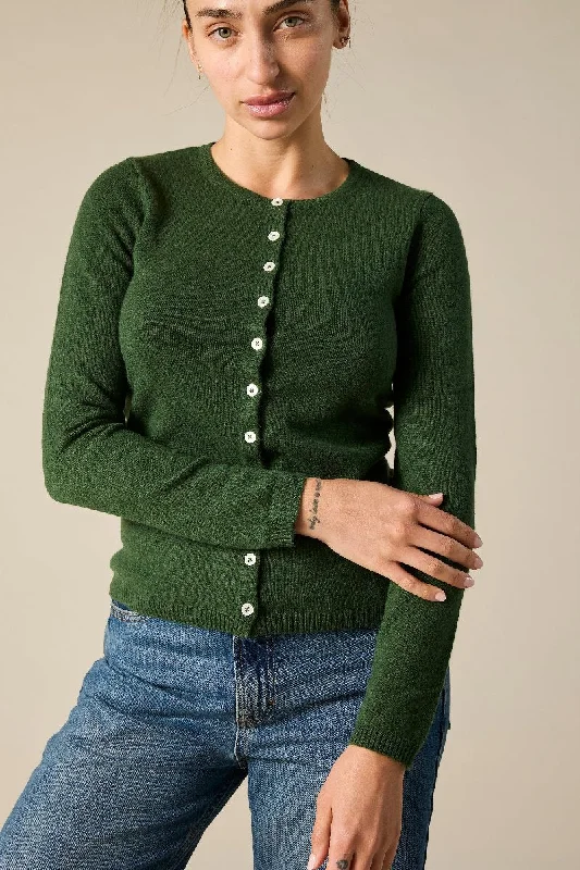 Cashmere Yvette Cardigan in Cedar