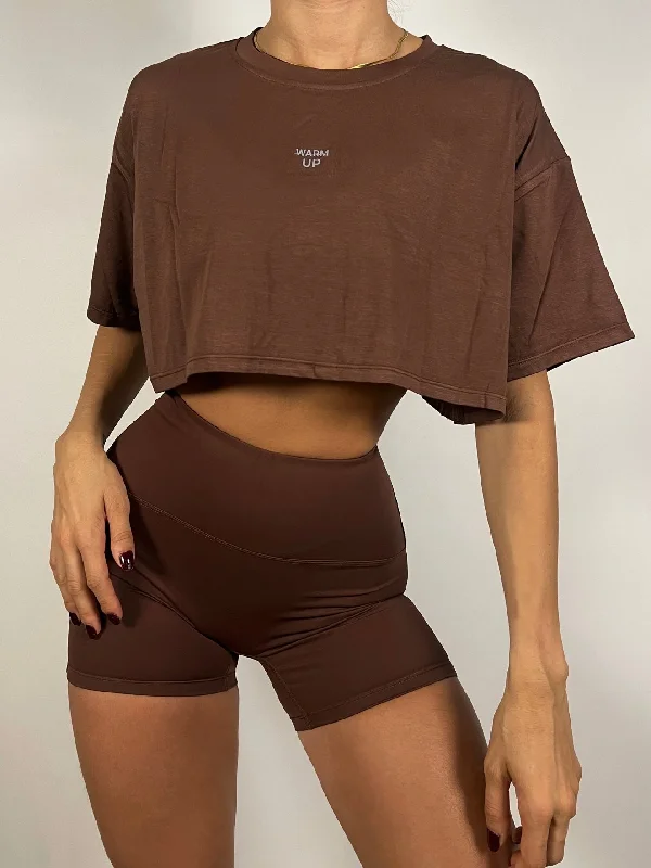 Chocolate Brown cropped tshirt