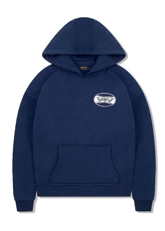 OVAL HOODIE NAVY