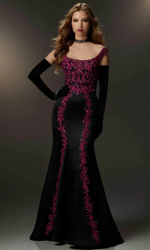 Mori Lee 48012 - Embroidered Off-Shoulder Evening Gown