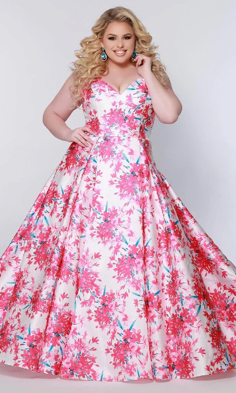 Sydney's Closet CE2207 - Floral Sleeveless Prom Dress