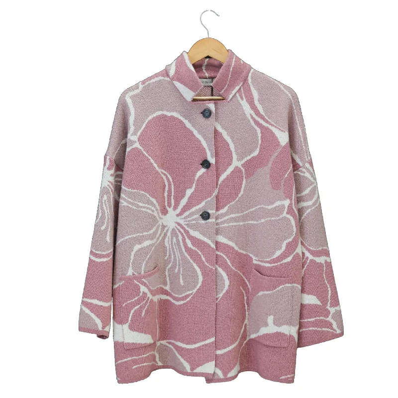 Maria Bellentani Mariana Jacquard Cardigan Rose Print