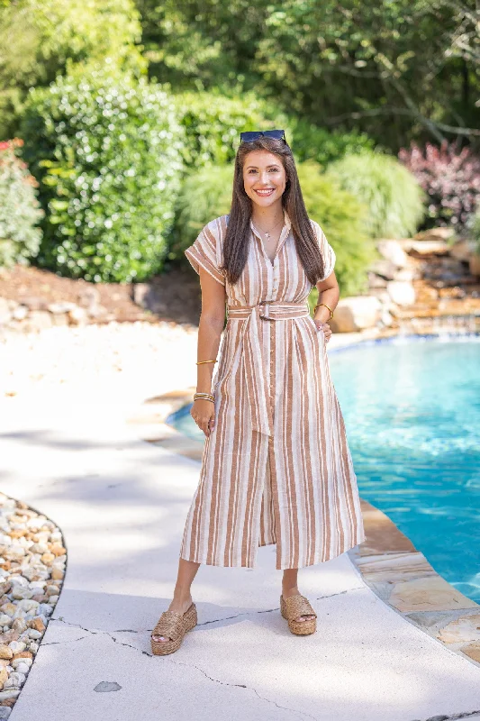 Mocha Cream Latte Maxi Dress