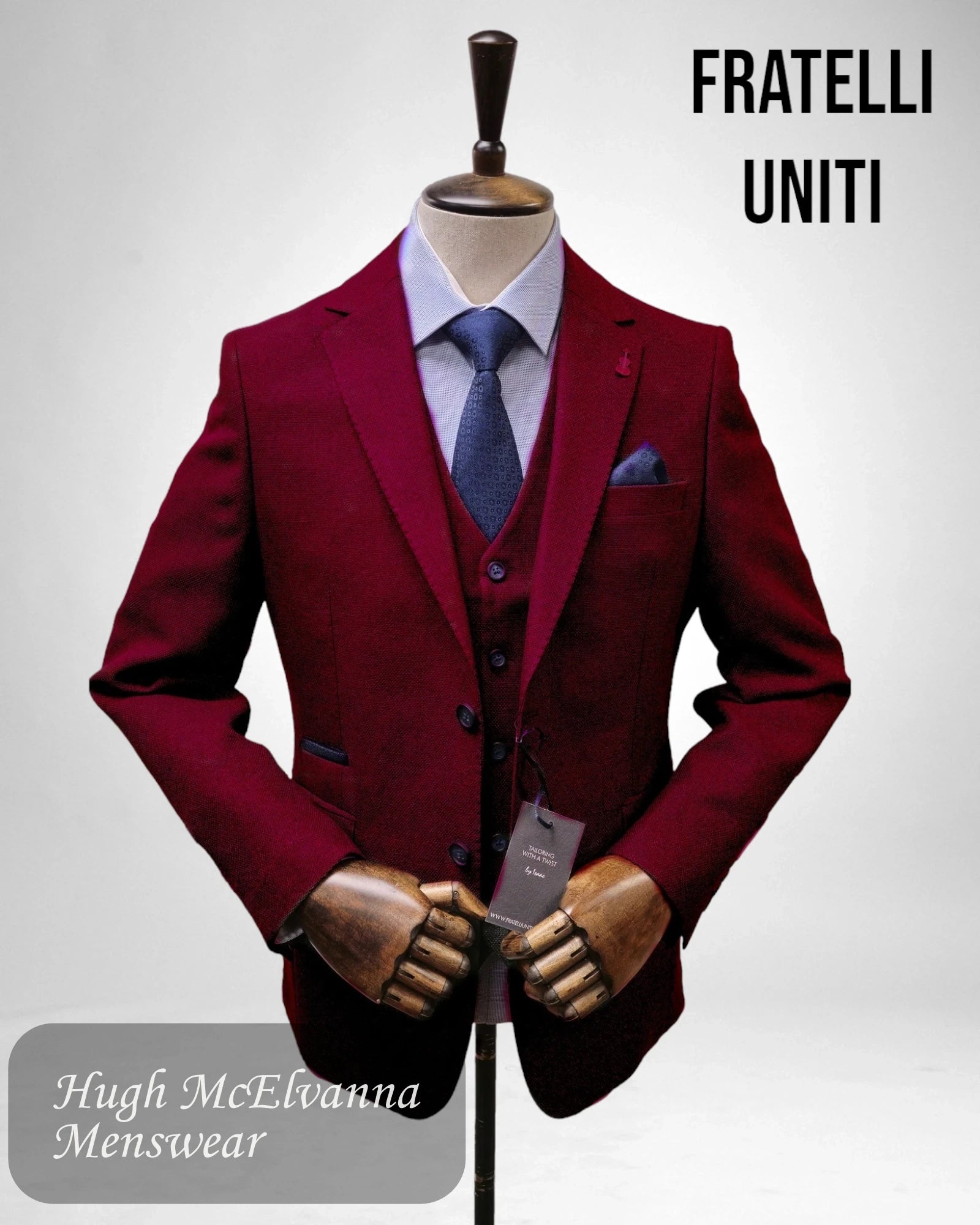 Fratelli BURGUNDY Jacket & Waistcoat