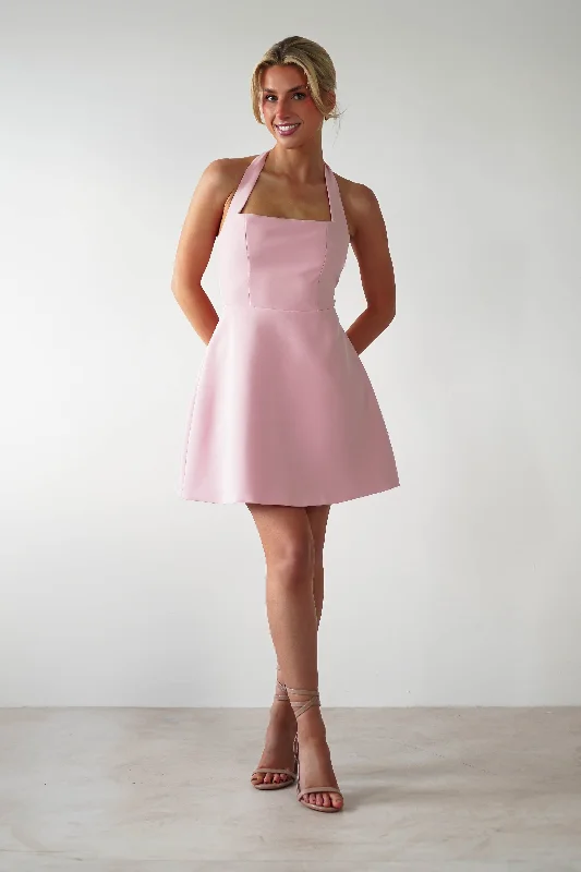 Morocco Halterneck Mini Dress | Pink