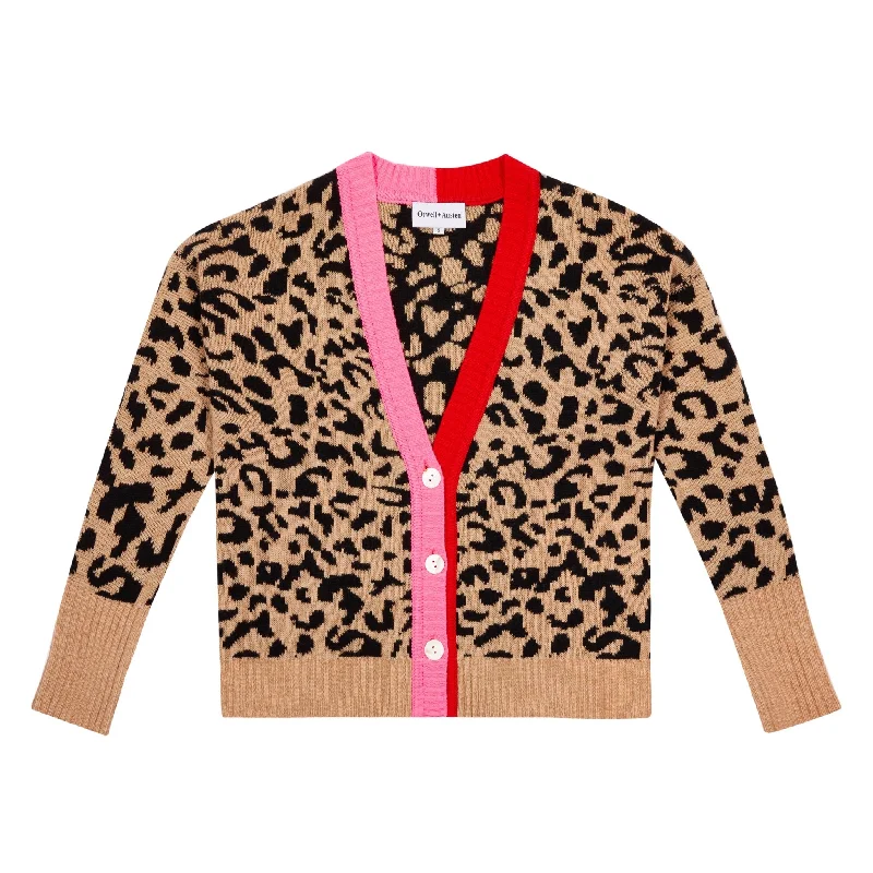 Leopard Print Cashmere Blend Cardigan - PRE ORDER