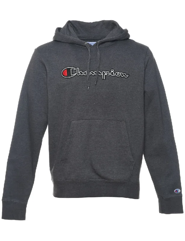 Champion Hooded Grey Classic Sweatshirt - M