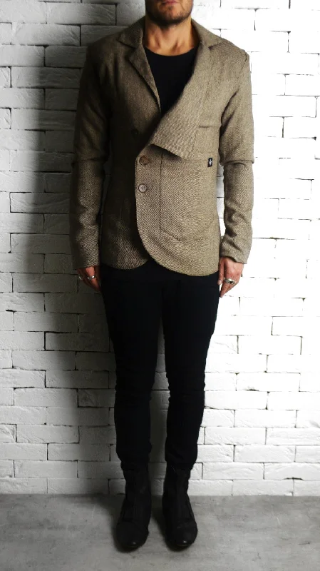 Suit Blazer - Tan Brown