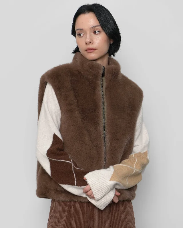 Melina Reversible Faux Fur Vest