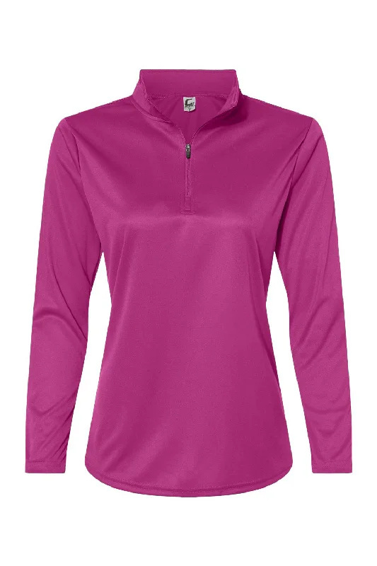 C2 Sport Womens Moisture Wicking 1/4 Zip Sweatshirt - Hot Pink - Closeout