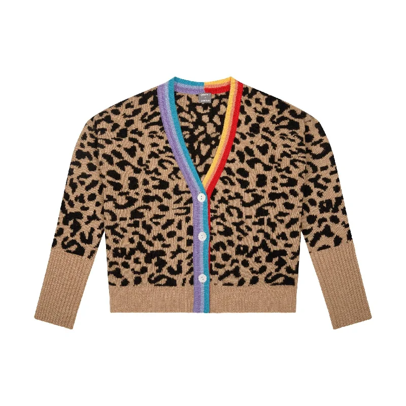 Leopard Print Cashmere Blend Cardigan - PRE ORDER